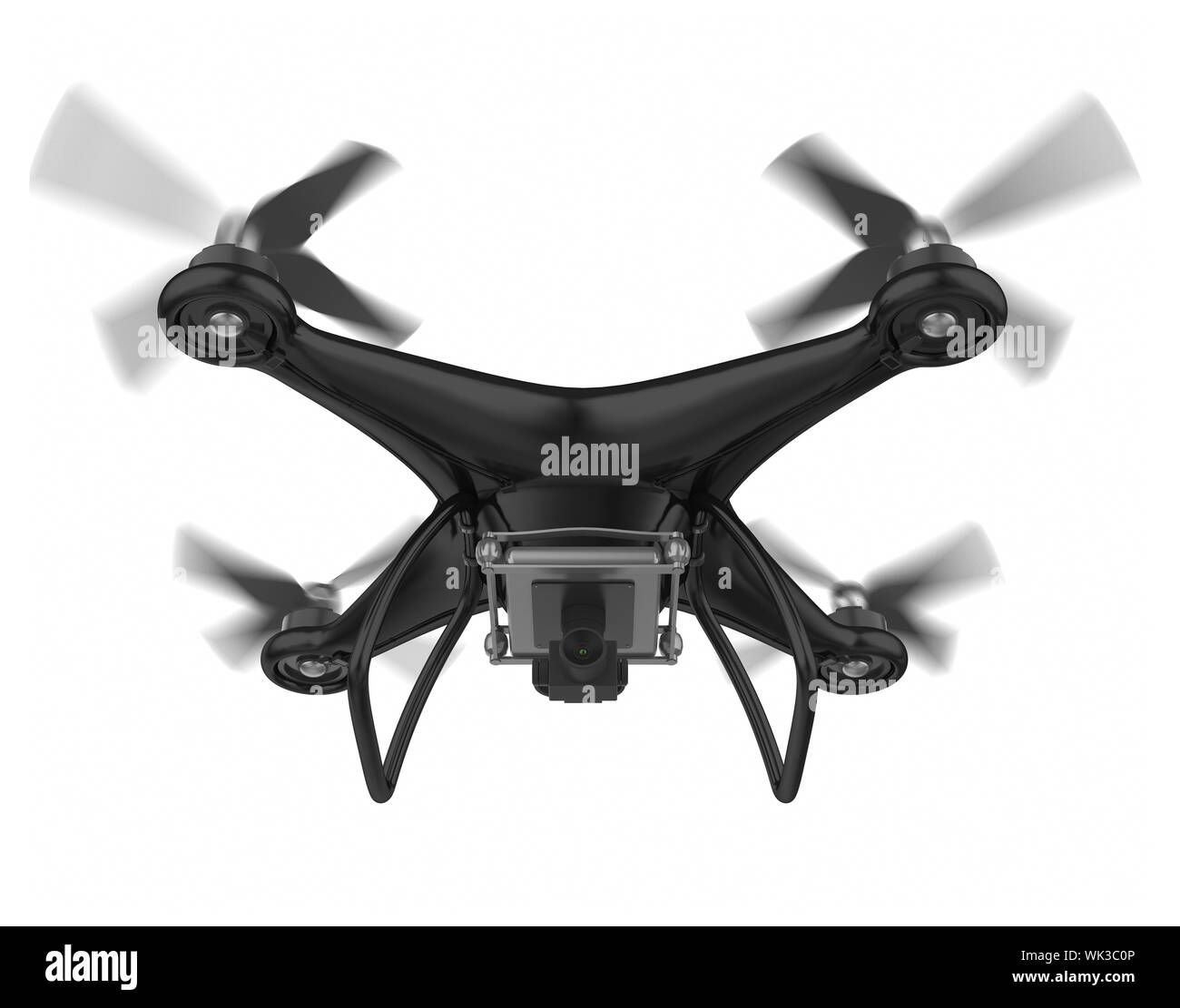 Drone Quadcopter isoliert Stockfoto