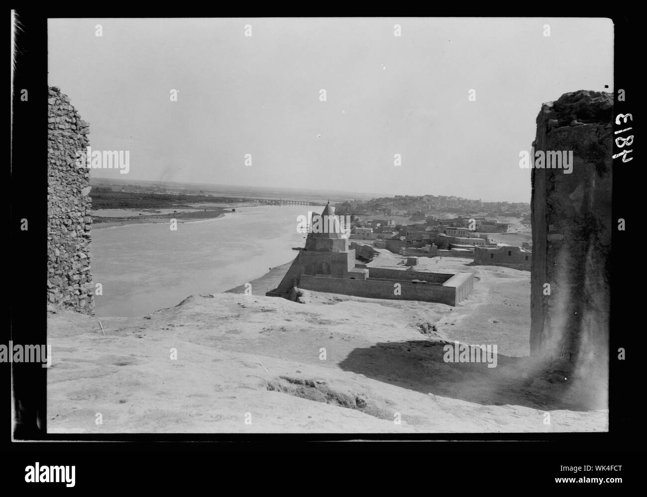 Irak. Mosul. Sanherib's Castle. Blick von der Burg nach Süden mit den Tigris auf der linken Seite Stockfoto