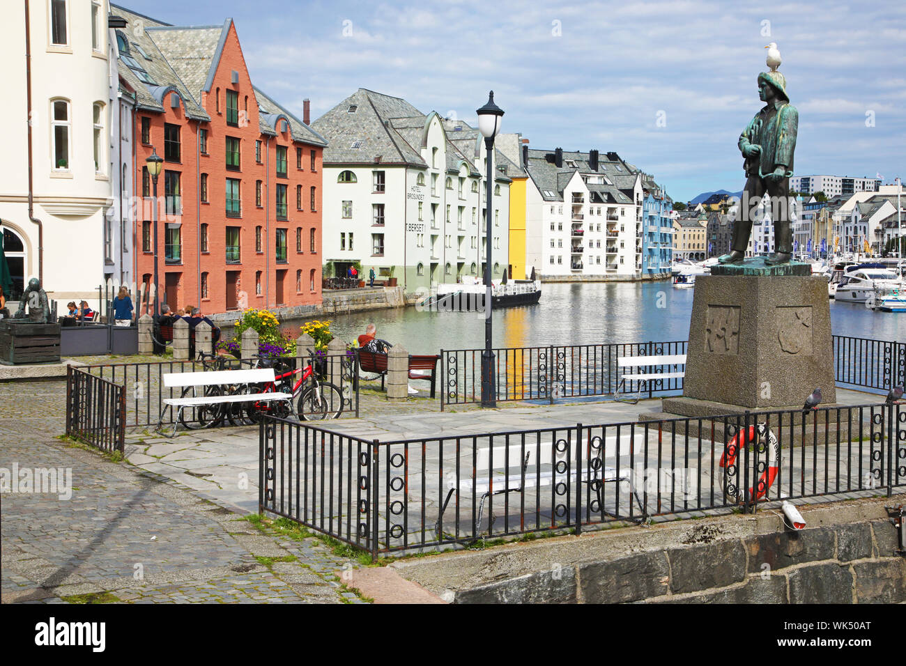 Stadtbild von Alesund, Norwegen Stockfoto
