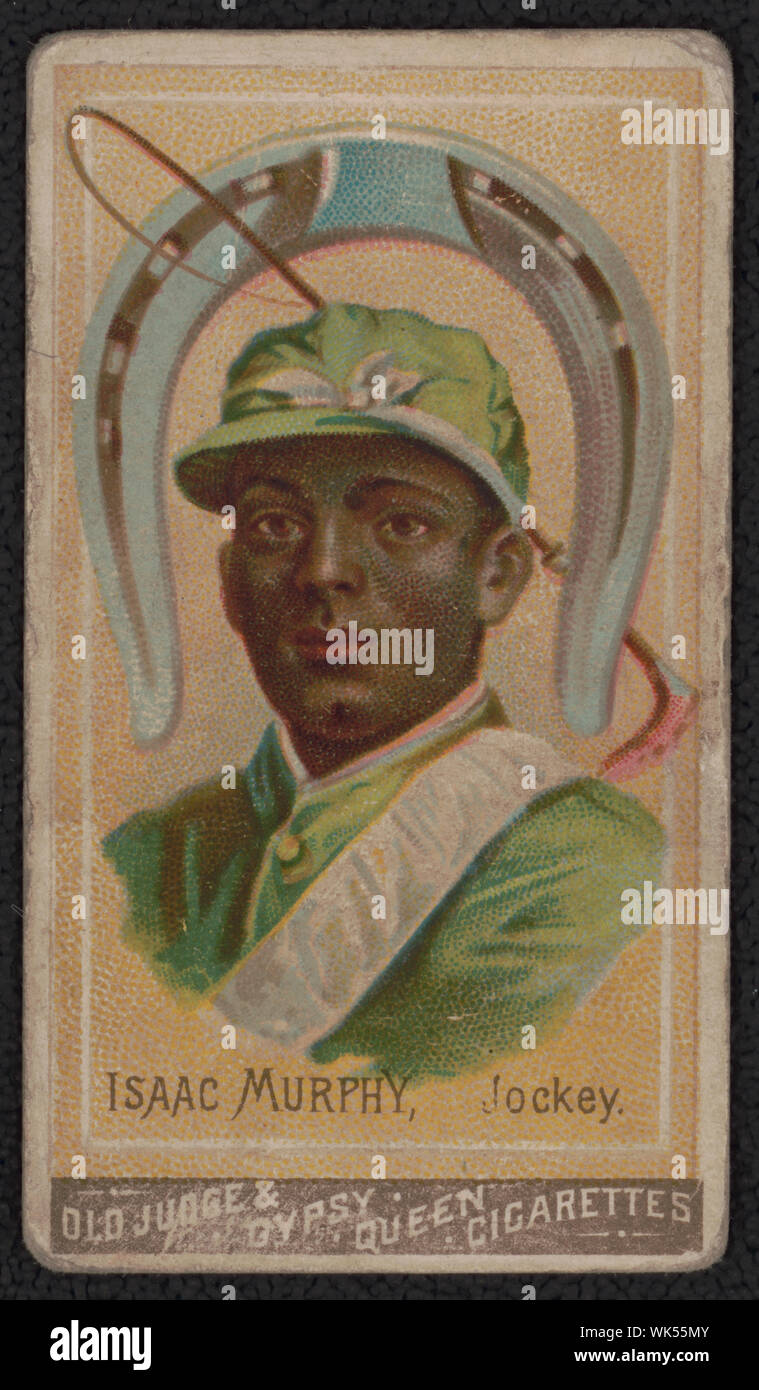 Isaac Murphy, Jockey alte Richter & Gipsy Queen Zigaretten. Stockfoto