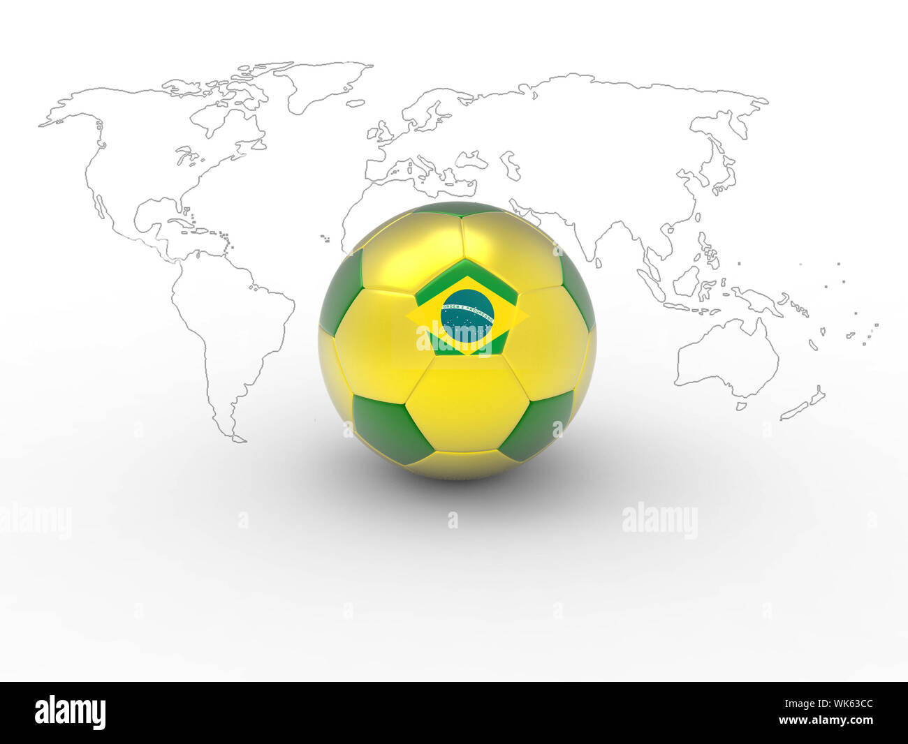 Fußball für die Fußball-WM Brasilien Stockfoto