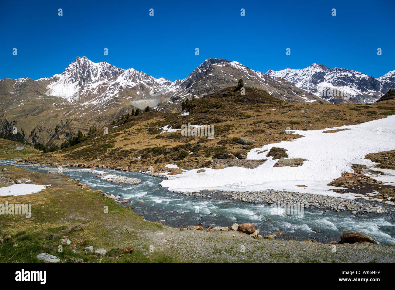 Spektakuläre Kaunertaler Gletscherstraße, Tirol Stockfoto