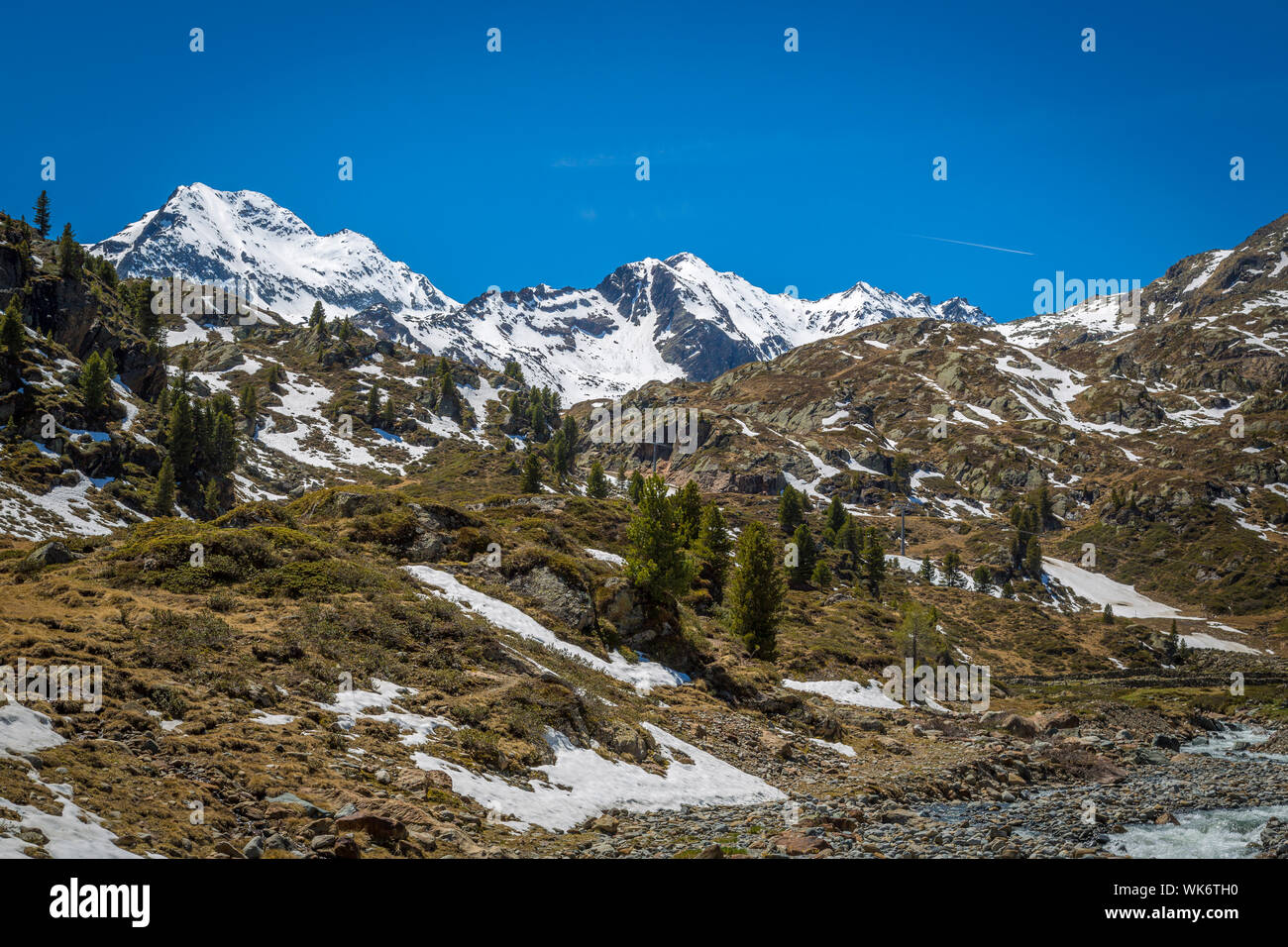 Spektakuläre Kaunertaler Gletscherstraße, Tirol Stockfoto