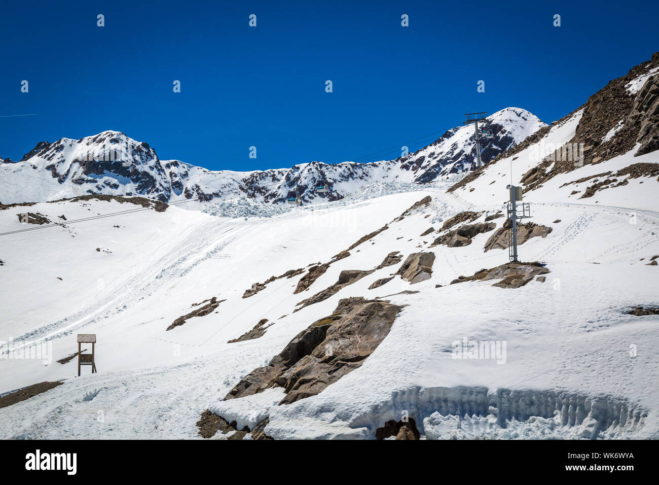 Spektakuläre Kaunertaler Gletscherstraße, Tirol Stockfoto