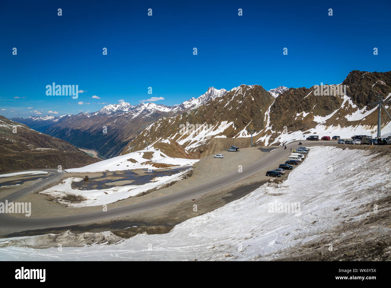 Spektakuläre Kaunertaler Gletscherstraße, Tirol Stockfoto