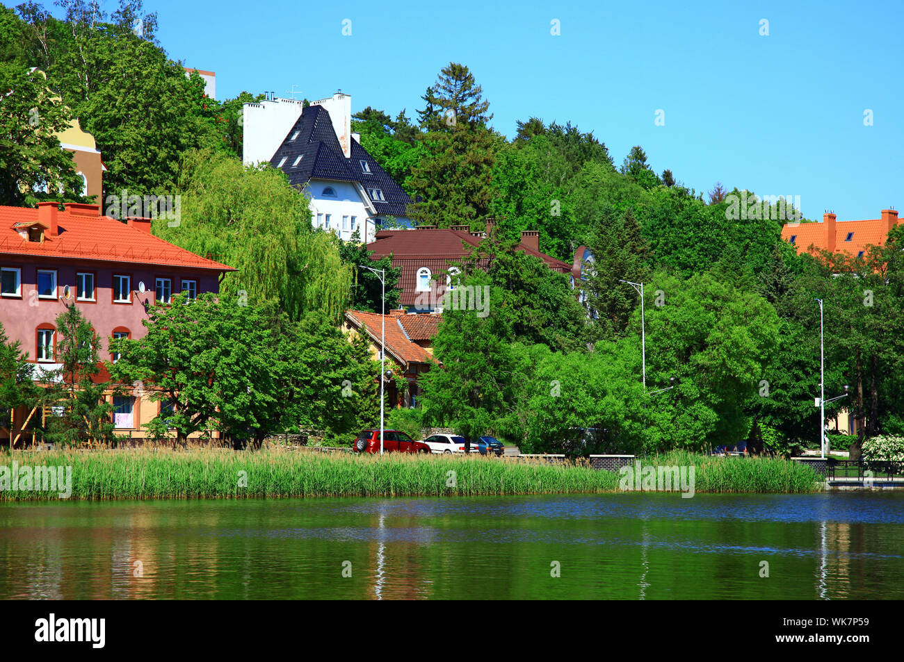 Ansicht der Swetlogorsk (Oblast Kaliningrad), Russland. Stockfoto