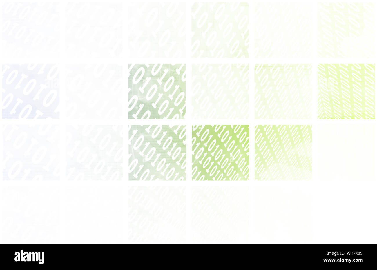 Binäre Datenstrom mit Pfeilen auf digitale abstrakt Stockfoto
