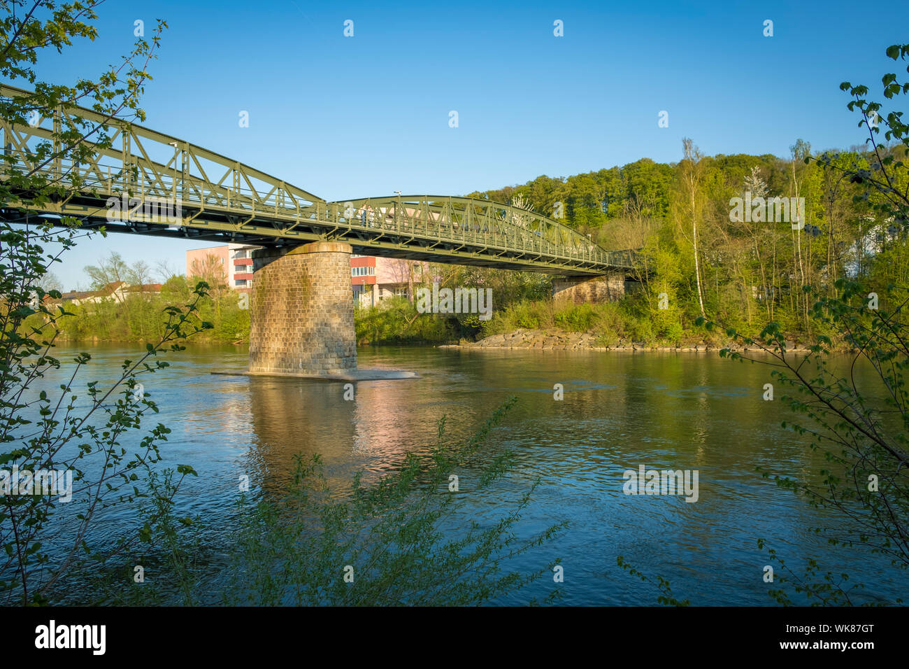 Zugbrücke über sterben, Traun und Wels, Oberösterreich Stockfoto