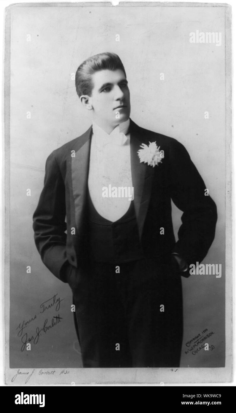 James John Corbett, 1866-1933 Stockfoto James John Corbett, 1866-1933 Stockfoto
