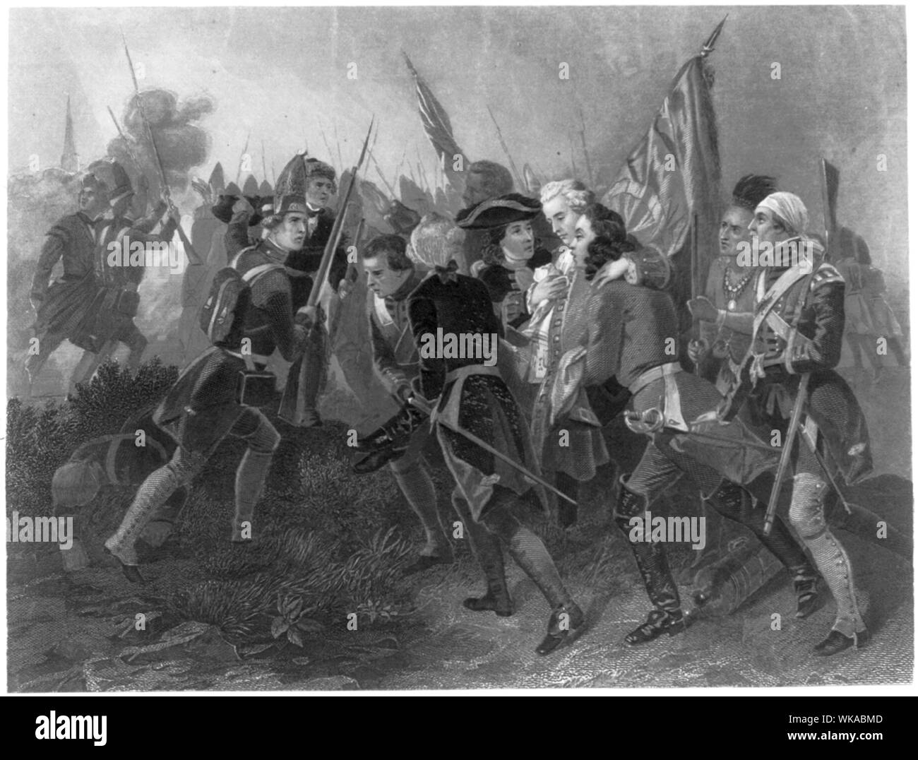 James Wolfe, 1727-1759 - vom Schlachtfeld durchgeführt Stockfoto