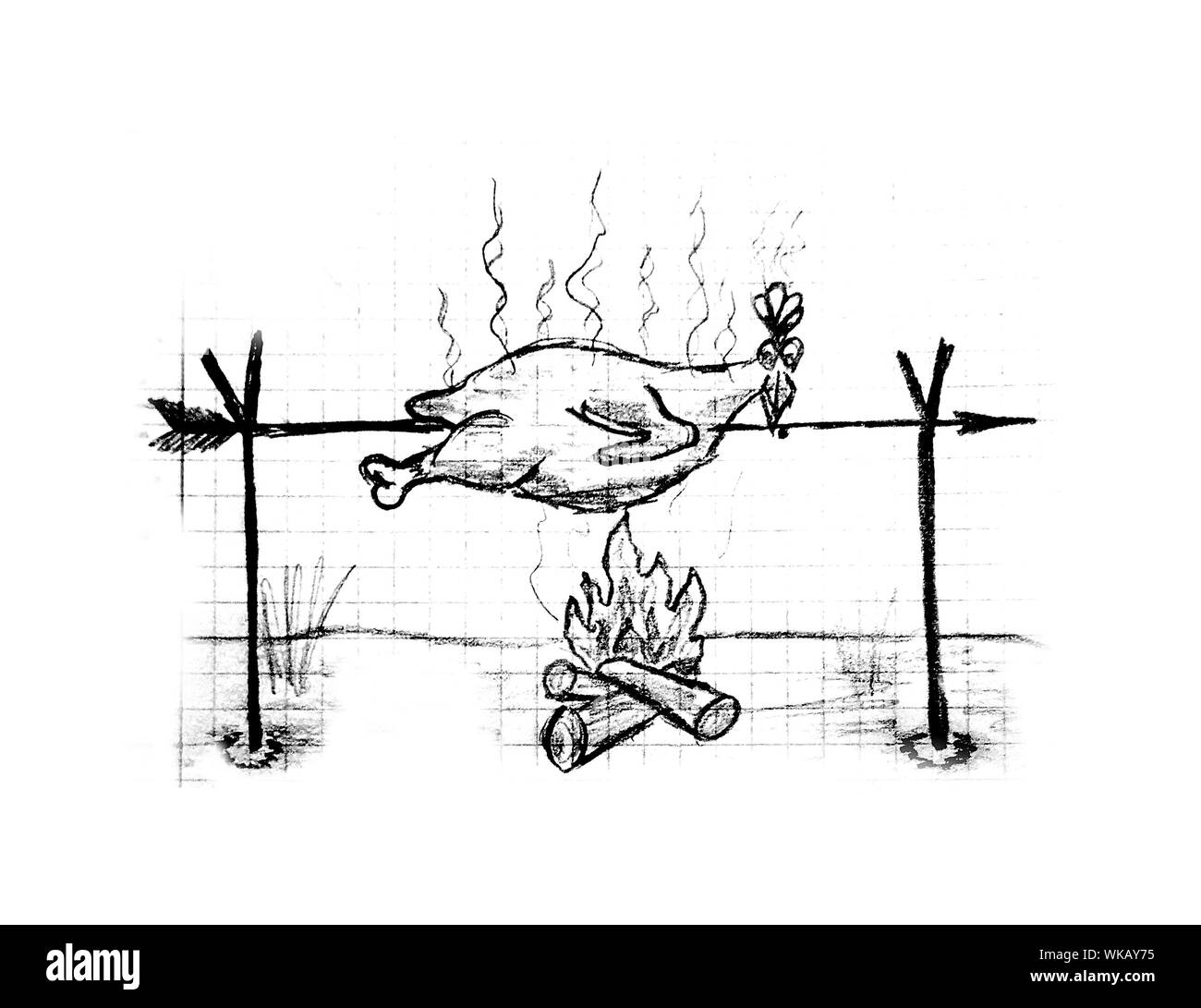 Comic Huhn Zeichnen Schwarzweiß Stockfotos und  bilder   Alamy