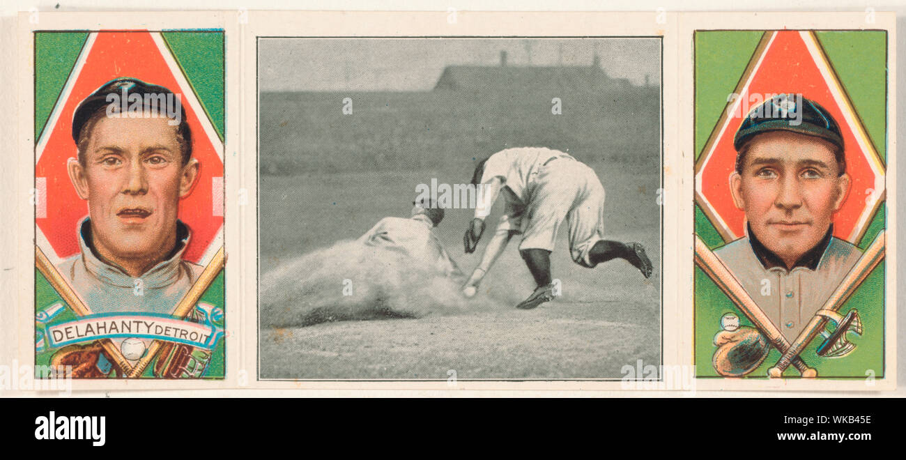 Jak. Delahanty/David Jones, Detroit Tiger Baseball card Portrait Stockfoto