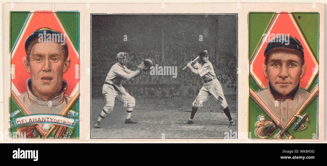 Jak. Delahanty/David Jones, Detroit Tiger Baseball card Portrait Stockfoto
