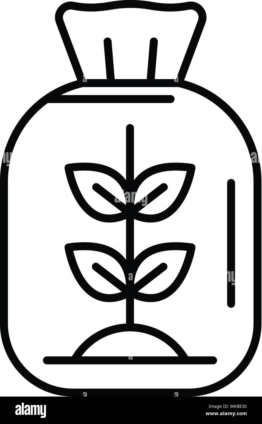 Mehl Paket Symbol, outline Style Stock Vektor