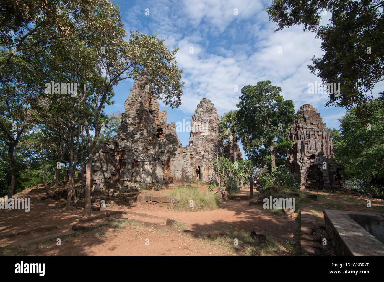 Der wat Banan Tempel Ruinen im Süden der Stadt Battambang in Kambodscha. Kambodscha, Battambang, November 2018 Stockfoto