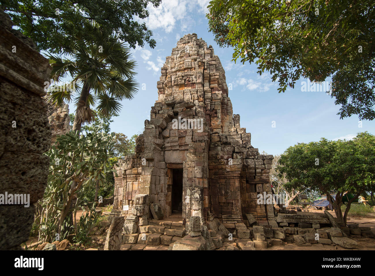 Der wat Banan Tempel Ruinen im Süden der Stadt Battambang in Kambodscha. Kambodscha, Battambang, November 2018 Stockfoto