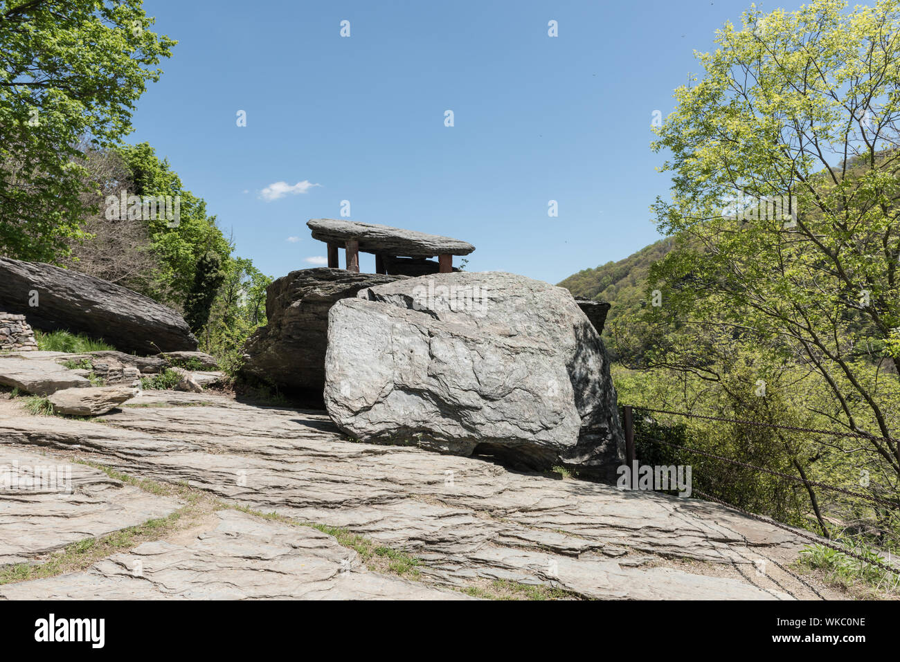Jefferson Rock, einem Vorgebirge über Harpers Ferry, West Virginia, aus denen zukünftige Präsident Thomas Jefferson über die Ansicht im Jahr 1783 rief Stockfoto