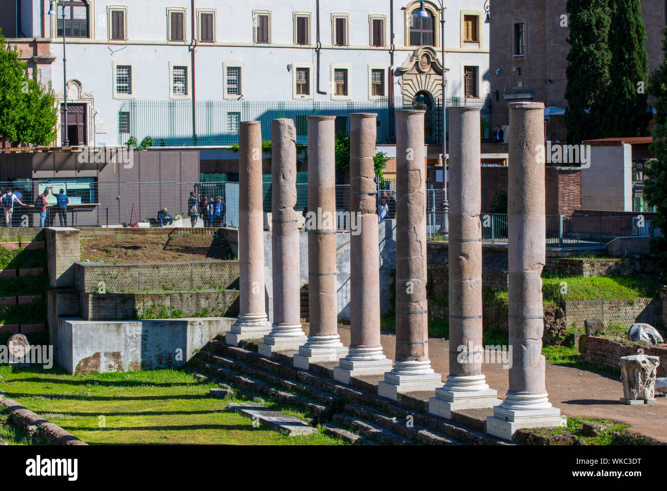 Landschaft der Ruinen des Forum Romanum, Rom, Italien Stockfoto