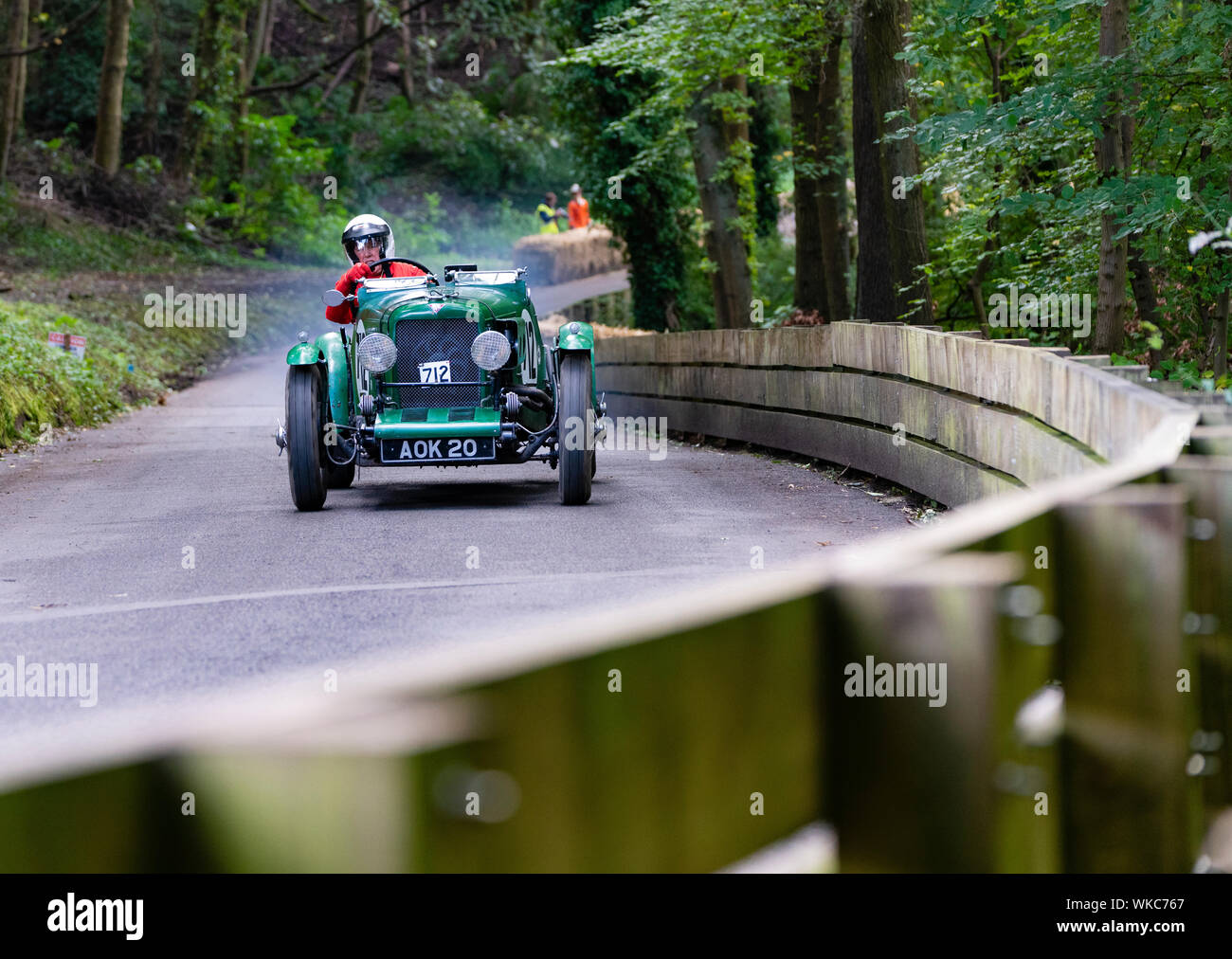 Boness Revival hillclimb Motorsportveranstaltung in Boness, Schottland, Großbritannien. Die 2019 Bo'ness Revival Classic und Bergrennen, erste Schottlands Zweck gebauten motorsport Veranstaltungsort, es 60 Jahre seit zwei Formel 1-Weltmeister Jim Clark hier konkurrierten. Es fand Samstag und Sonntag 31. August 1. September 2019. 712 Alvis 12/70 Besondere Stockfoto