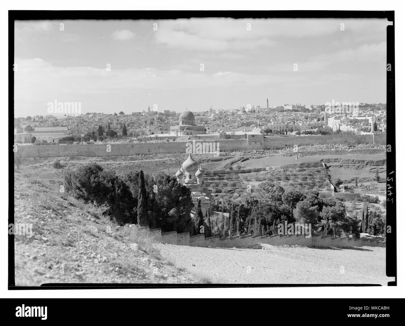Jer. d. h., Jerusalem von den Pisten von Olivet Stockfoto