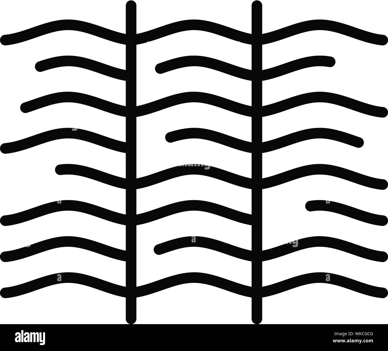 Faser Symbol, outline Style Stock Vektor