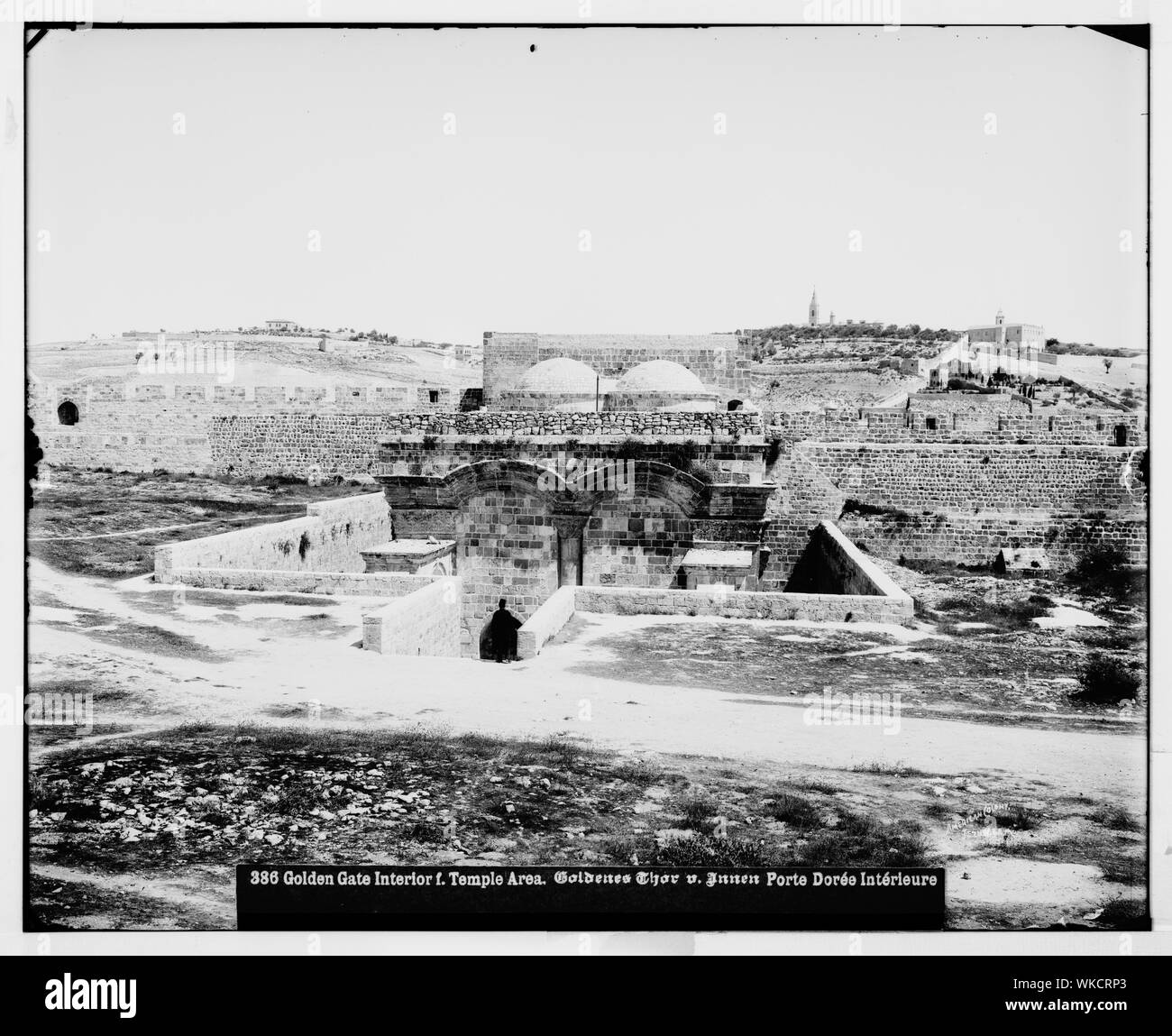 Jerusalem (El-Kouds). Golden Gate vom Tempel Stockfoto