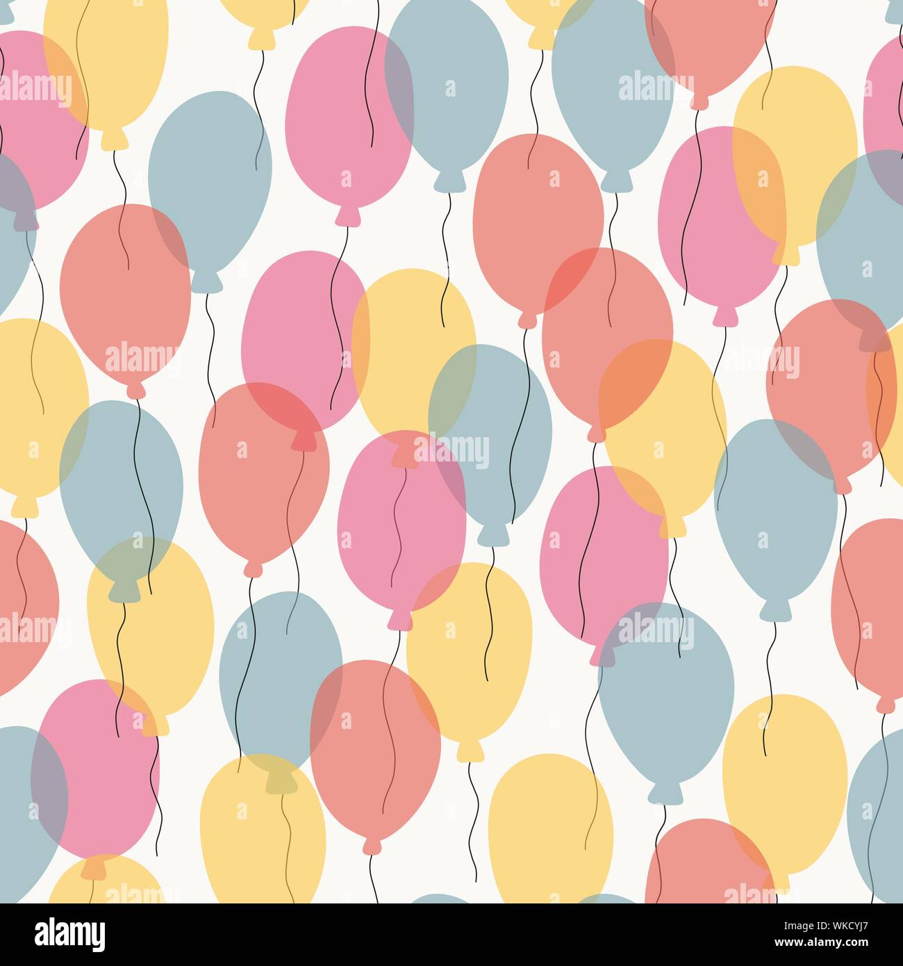 Die Nahtlose Vektor Hintergrund Bunte Luftballons Auf Einem Weissen Hintergrund Muster Fur Die Feier Urlaub Geburtstag Karte Stoff Papier Stock Vektorgrafik Alamy