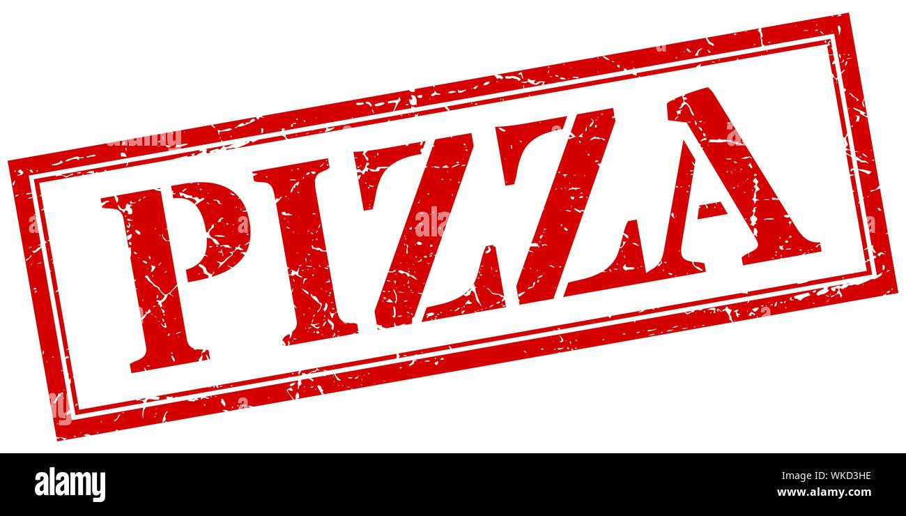 Pizza Stempel. pizza pizza Platz grunge unterzeichnen. Stock Vektor