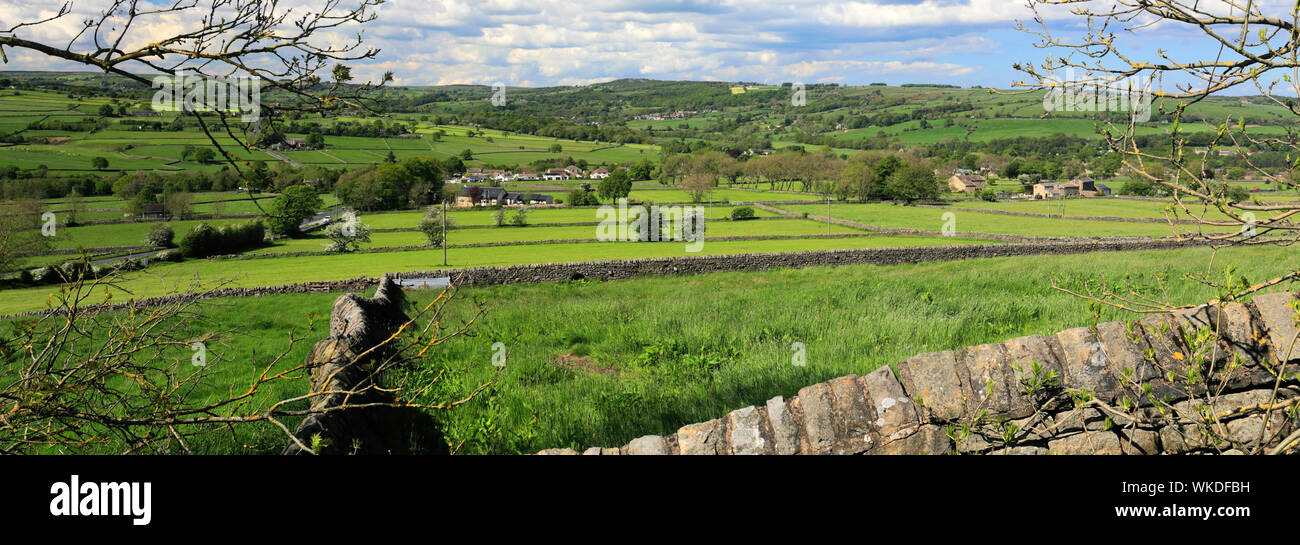 Sommer Blick durch Nidderdale ANOB, North Yorkshire, England. Stockfoto