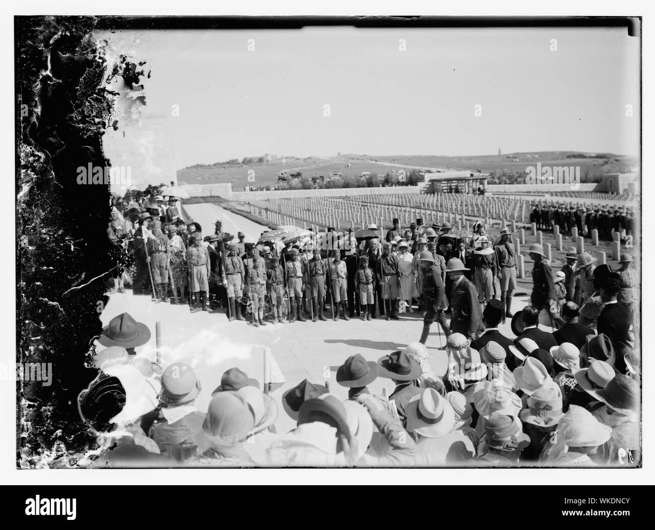 Jerusalem war cemetery Widmung Stockfoto
