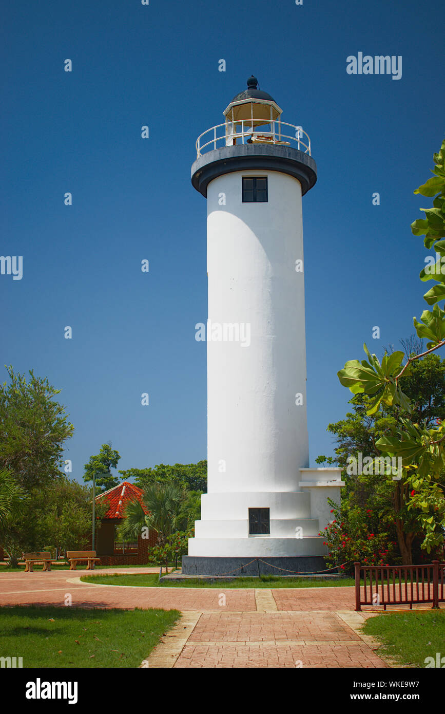 Rincón Leuchtturm, PR, USA Stockfoto