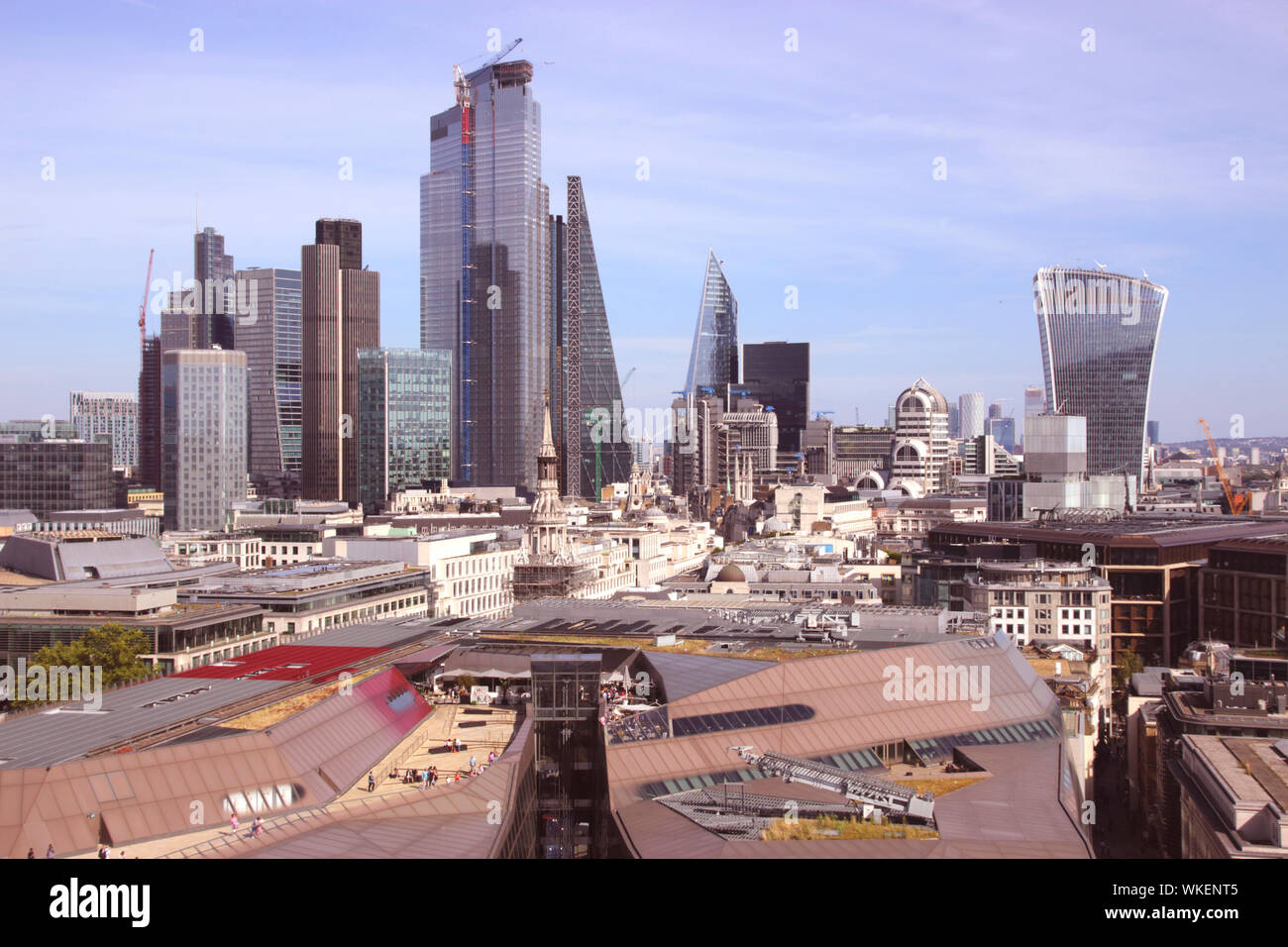 Londoner Finanzviertel Skyline2019 Stockfoto