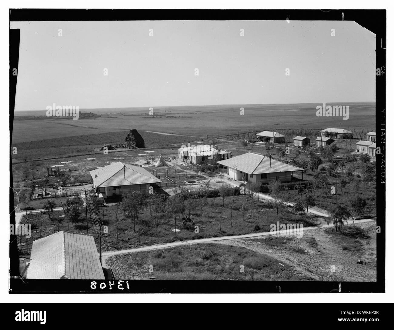Jüdische Siedlung von Gat, in der Nähe von Ancient Gath, östlich von Gaza Road, 1941 gegründet Stockfoto