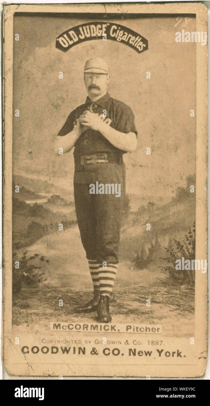 Jim McCormick, Chicago weiße Strümpfe, Baseball card Portrait Stockfoto Jim McCormick, Chicago weiße Strümpfe, Baseball card Portrait Stockfoto