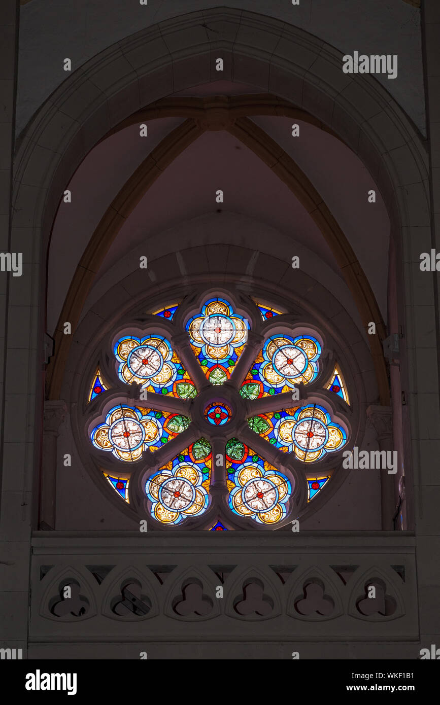 St Genis l'Argentière Kirche Stockfoto