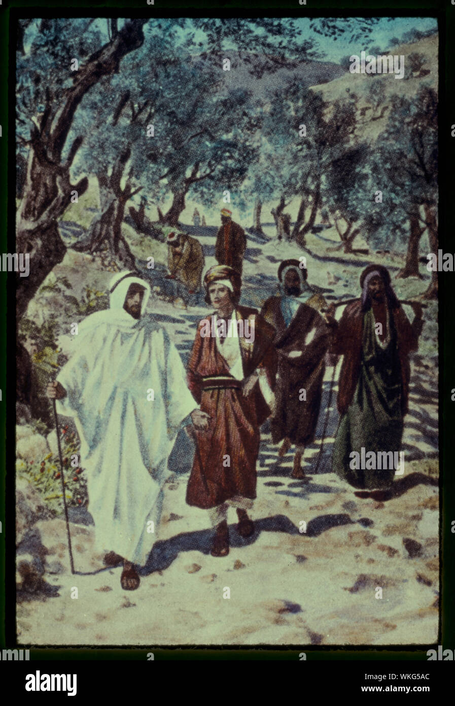 Johannes 1:43-45. Mit diesen und die beiden anderen Jünger, Philippus und Nathanael, Gallilee journeyeth Jesus in Galiläa, d. h. Stockfoto