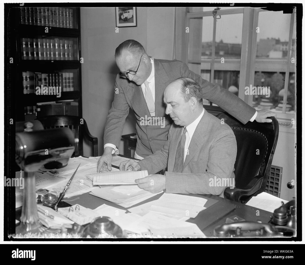 John A. Ebel & John L. Rogers, Chief Motorträger Div. I.C.C. Stockfoto