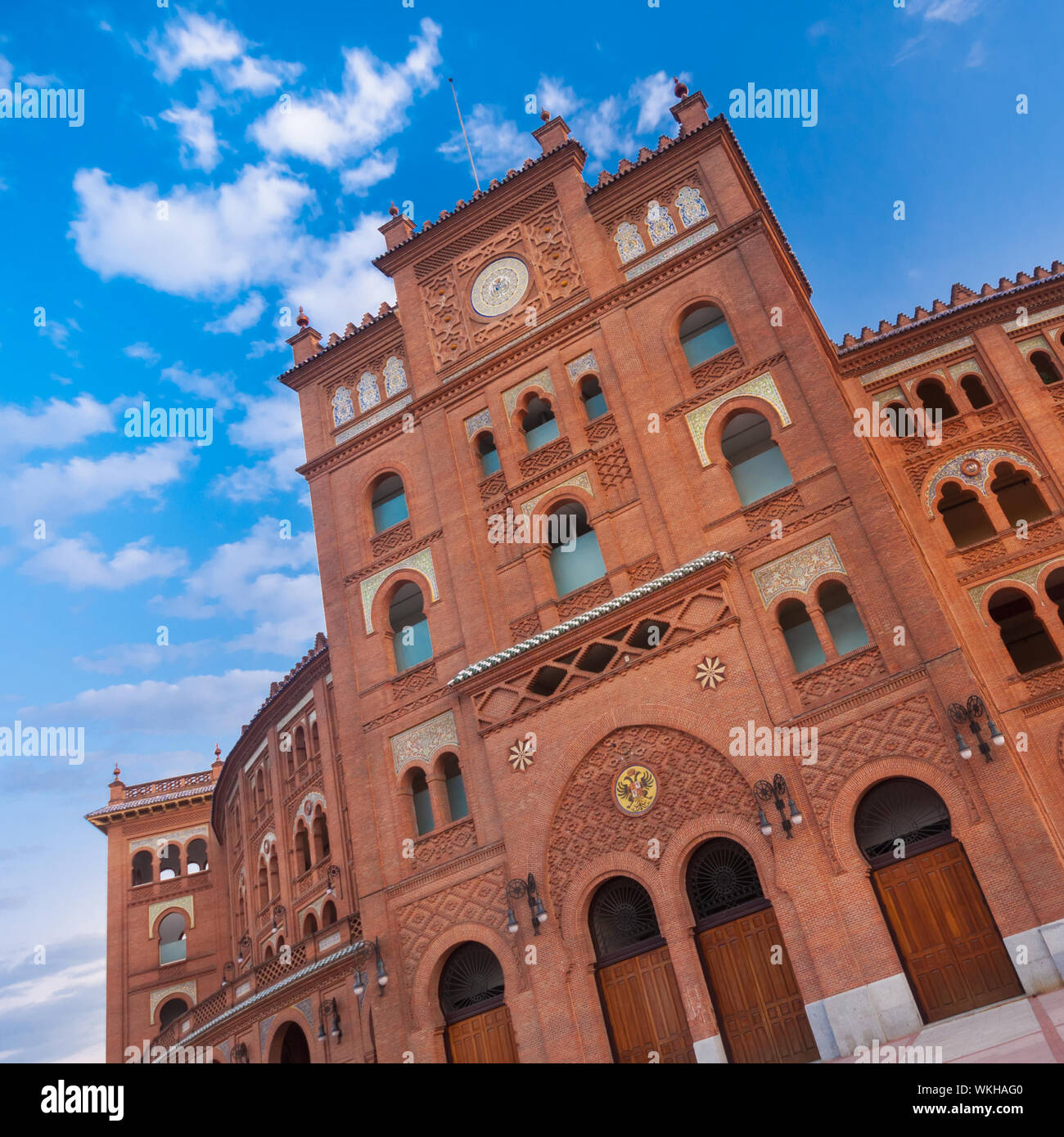 Stierkampfarena in Madrid, Las Ventas, Spanien. Stockfoto