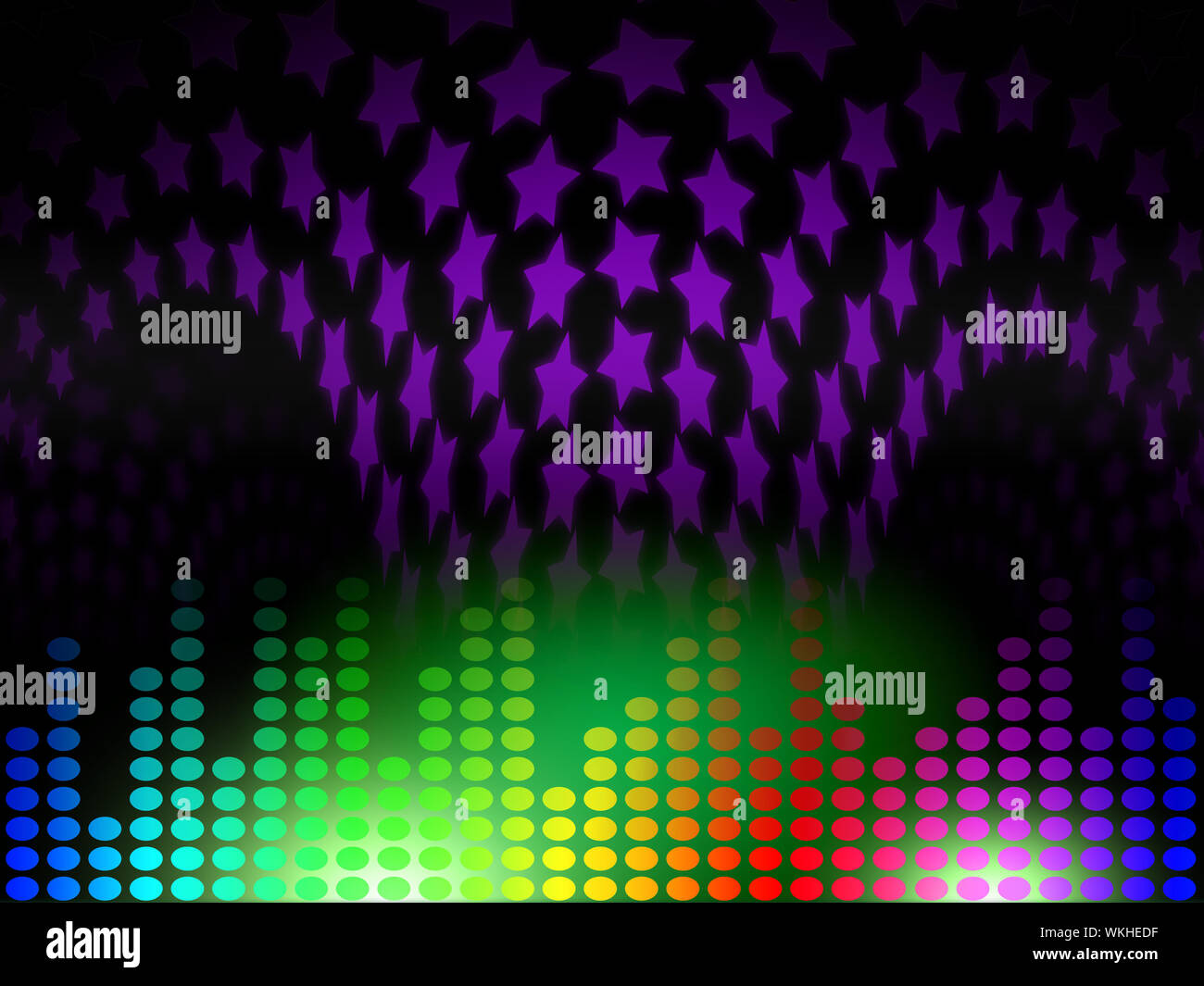 Equalizer-Hintergrund zeigt Soundtrack Musical und Remix Stockfoto