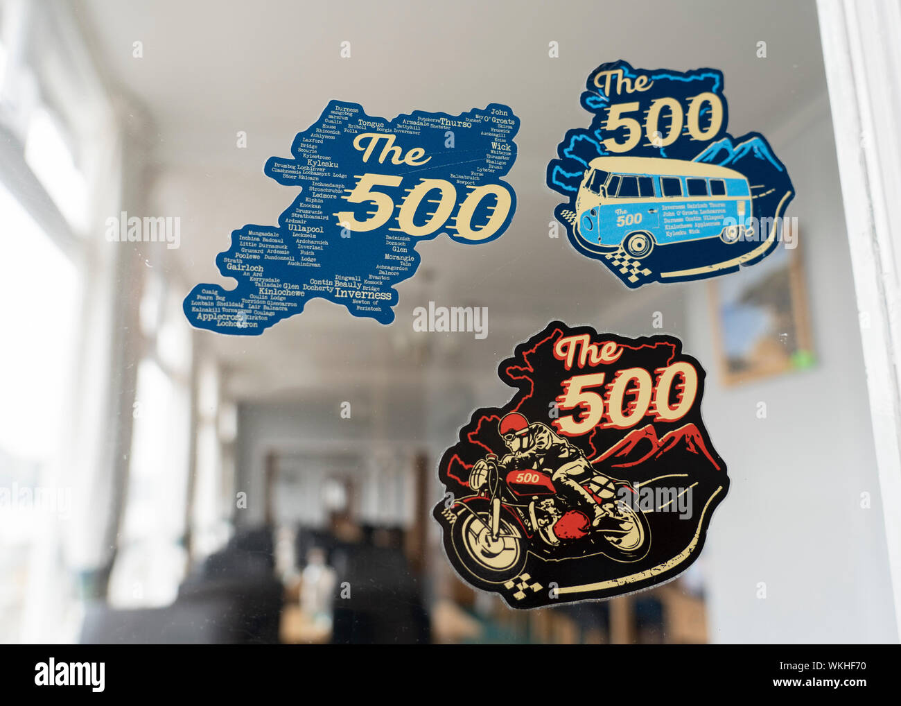 Souvenirs zum Verkauf im Hotel an der Nordküste 500 touristische fahrende Route im Norden von Schottland, Großbritannien Stockfoto
