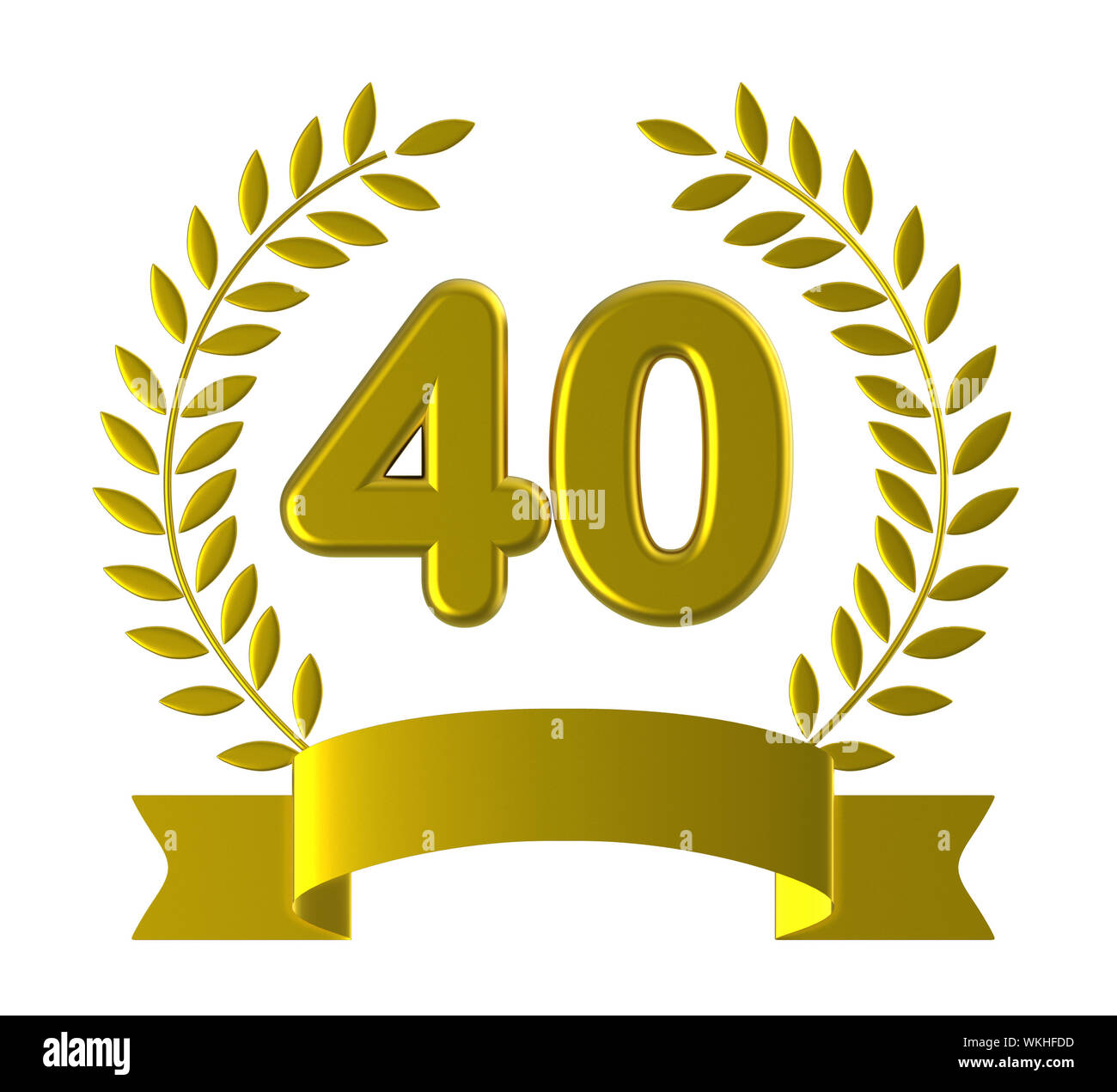 40. vierzig Angabe alles Gute zum Jubiläum und romantisch Stockfoto