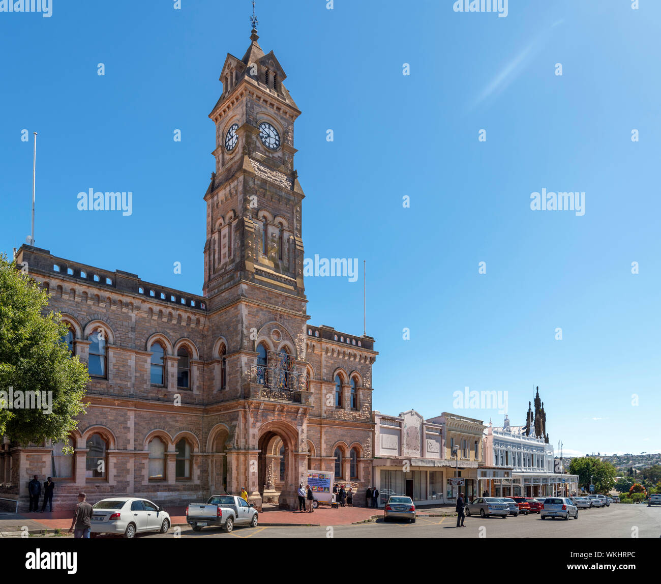 Rathaus, High Street, Grahamstown (Makhanda), Eastern Cape, Südafrika Stockfoto