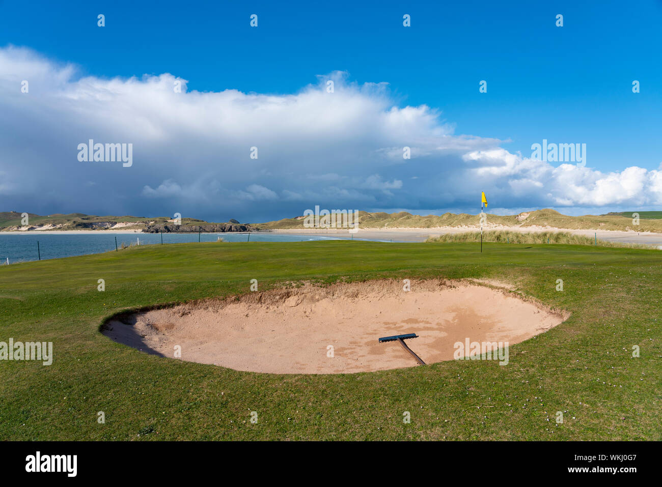 Durness Golf an der Nordküste 500 touristische fahrende Route im Norden von Schottland, Großbritannien Stockfoto