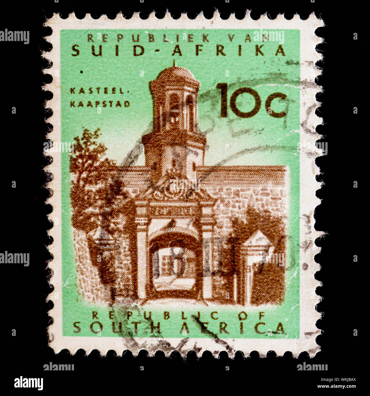 Südafrika - Kapstadt Briefmarke Schloss Stockfoto