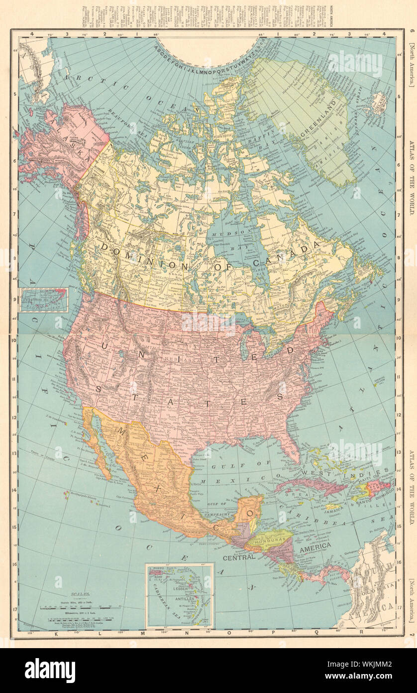 Usa Usa Rand Mcnally 1912 Alt Antik Vintage Karte Plan Diagramm Stockfotografie Alamy