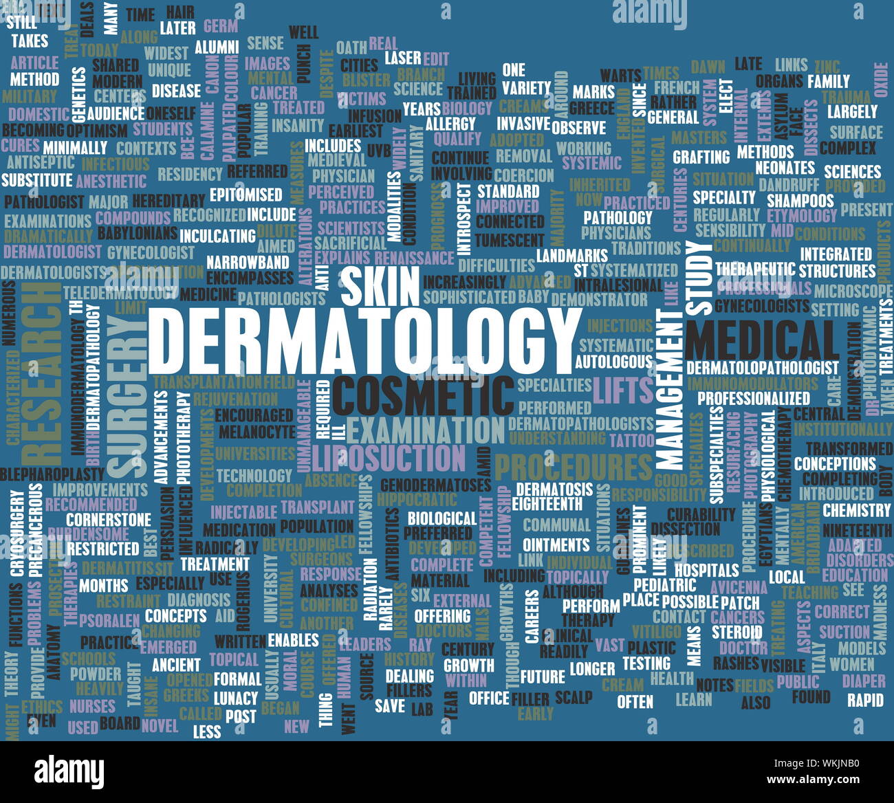 Dermatologie medizinische Untersuchung der Haut und Krankheiten Stockfoto