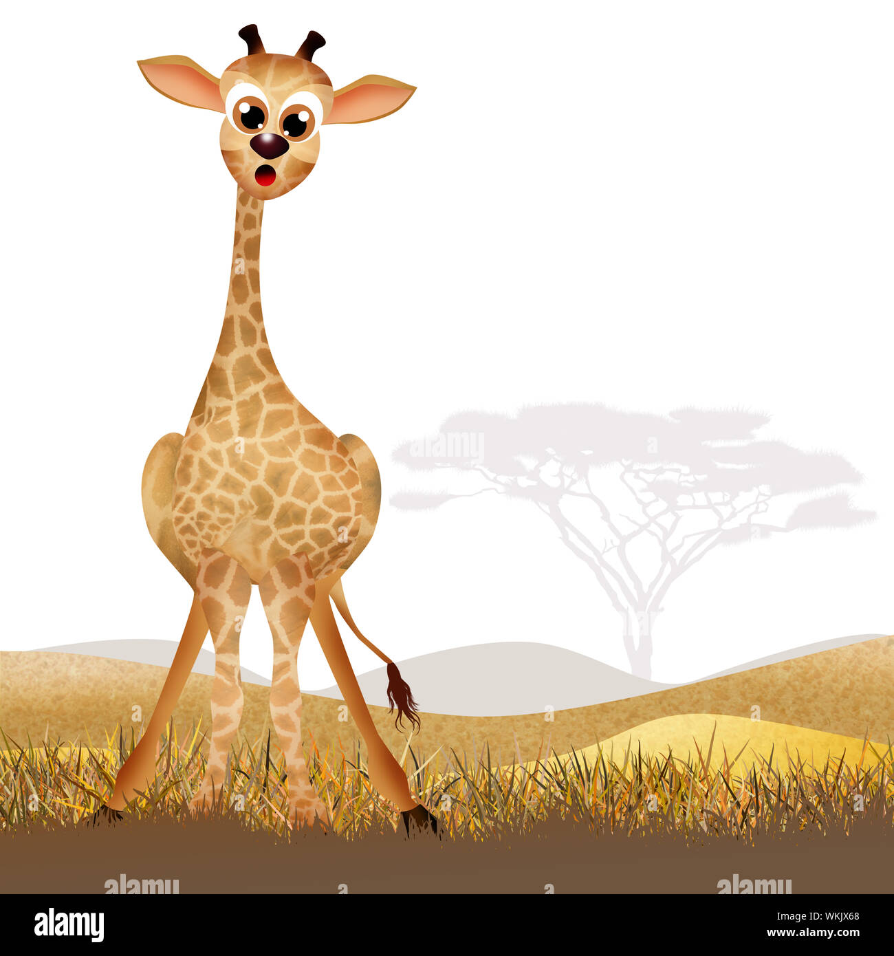 Cartoon-Giraffe Stockfoto