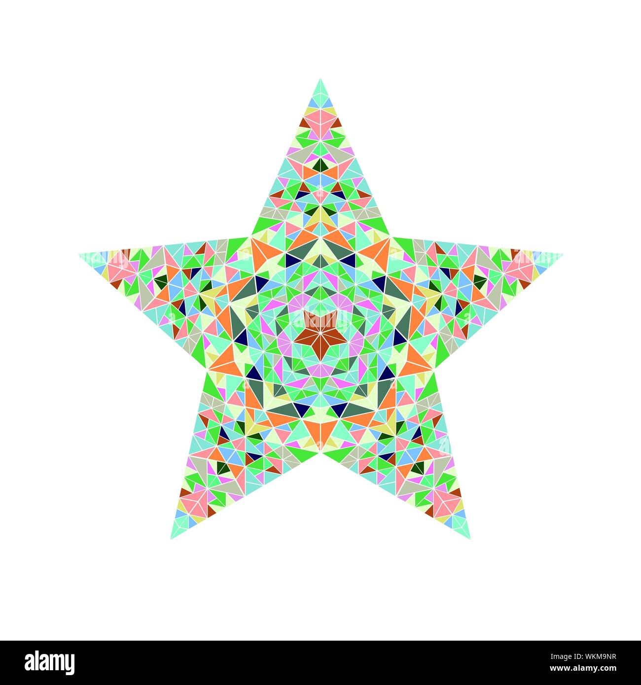 Isolierte Dreieck stern Symbol Vorlage - bunte geometrische Vektor element Stock Vektor