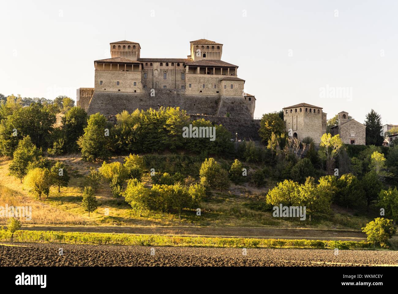 Castello di Torrechiara, Langhirano, Provinz von Parma, Emilia-Romagna, Italien Stockfoto