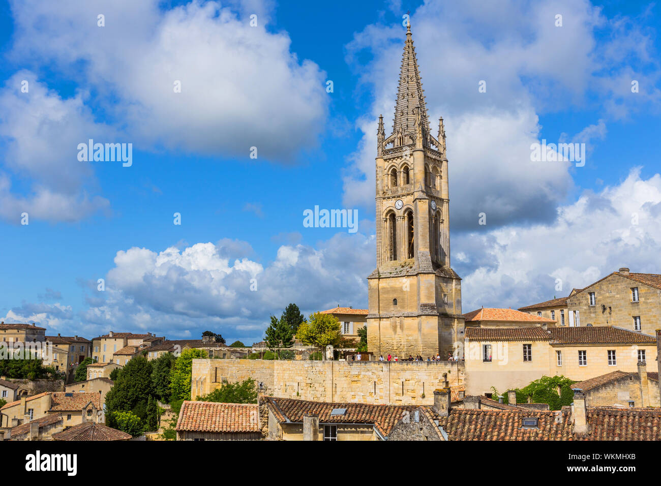 Ansicht von Saint-Emilion in Aquitanien, Frankreich Stockfoto